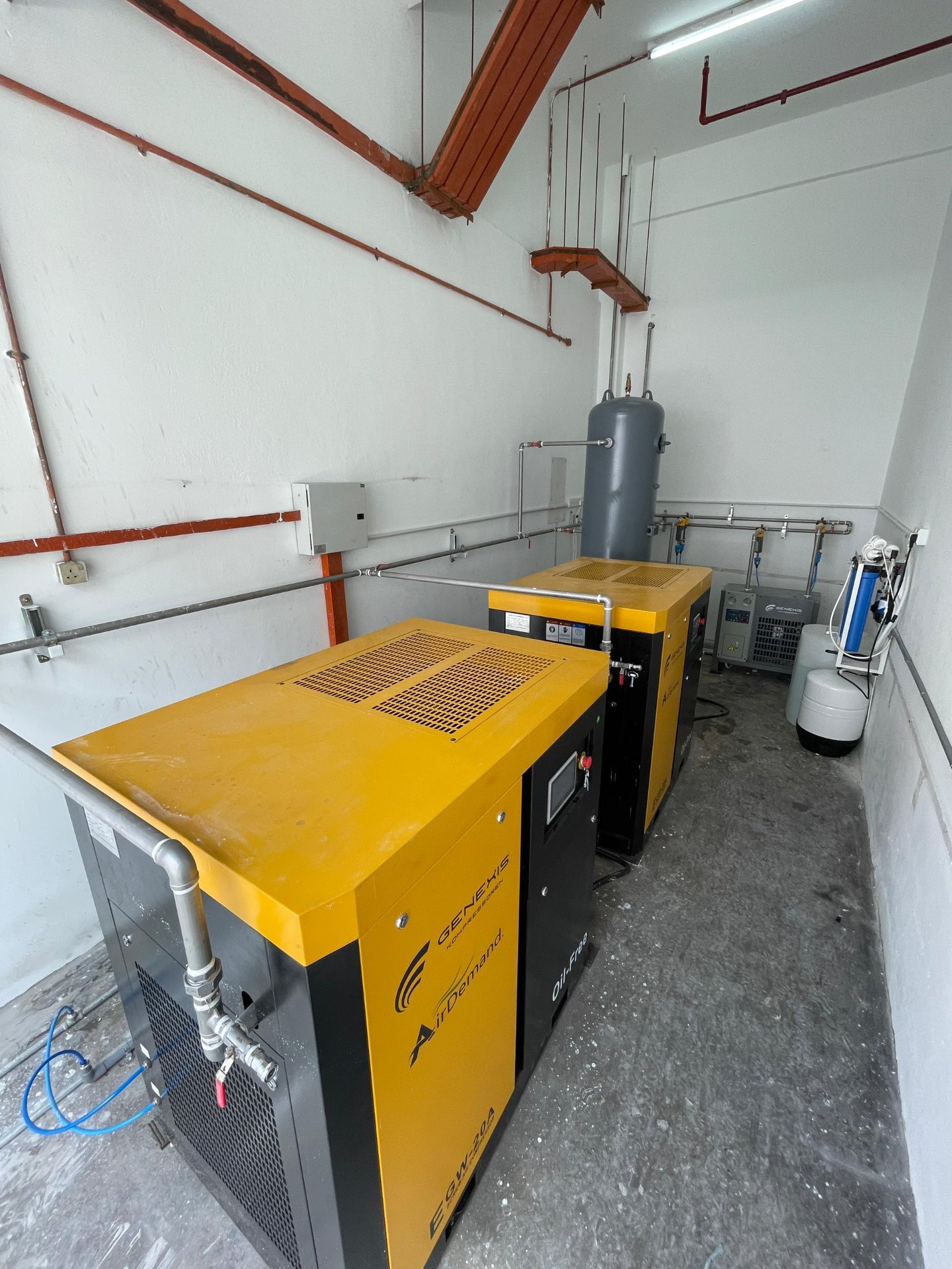 Twin Rotation Genexis Oil-Free 20HP Air Compressor Full Set